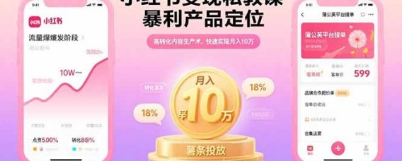 小红书变现私教课,暴利产品定位,高转化内容生产术,快速实现月入10万
