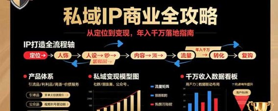 私域IP商业全攻略,从定位到变现,年入千万落地指南